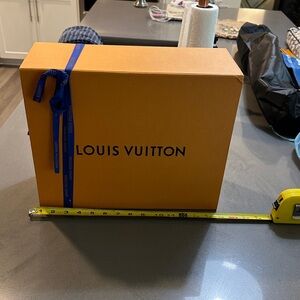 Louis Vuitton Signature Orange Box with Blue Ribbon